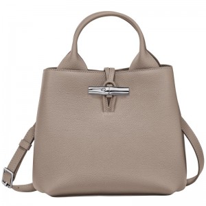 Beige Longchamp Le Roseau S Women Handbag | Indonesia-592ZMATWI