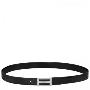 Black Longchamp Delta Box Men Belt | Indonesia-543VMJCAP
