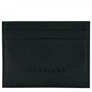 Black Longchamp Le Foulonné Women Card Holder | Indonesia-370VBEFDU