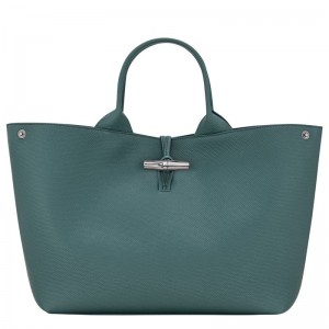 Blue Green Longchamp Le Roseau L Women Handbag | Indonesia-817IUNXDQ