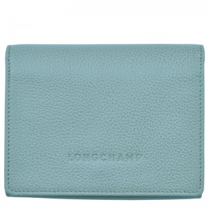 Blue Longchamp Le Foulonné Women Wallet | Indonesia-056WNTMJP