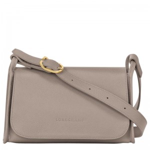 Grey Longchamp Le Foulonné M Women Crossbody Bag | Indonesia-916ZKELRJ