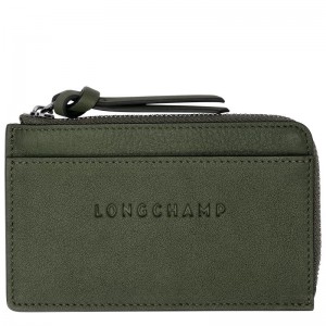 Khaki Longchamp 3D Men Card Holder | Indonesia-237BVWLRZ