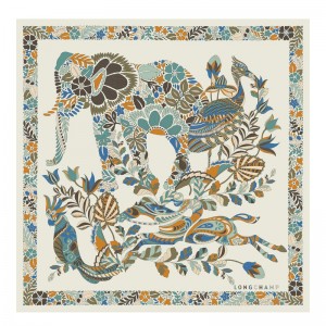 Multicolor Longchamp Forêt 50 Women Scarf | Indonesia-167IOTHFS