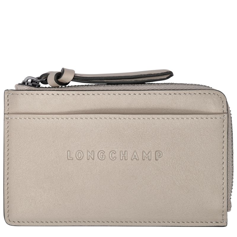 Beige Longchamp 3D Women Card Holder | Indonesia-572AWYICD