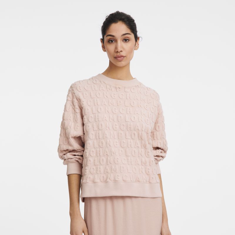 Beige Longchamp Jersey Women Sweatshirt | Indonesia-079LXKYVJ