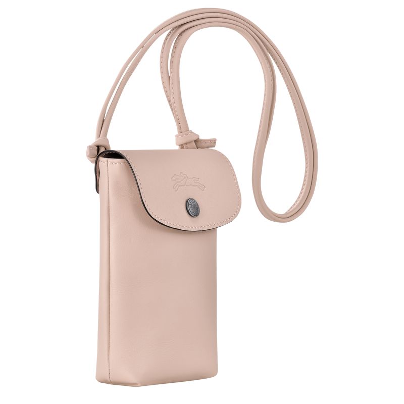 Beige Longchamp Le Pliage Xtra With Leather Lace Women Phone Case | Indonesia-062RXNWJI