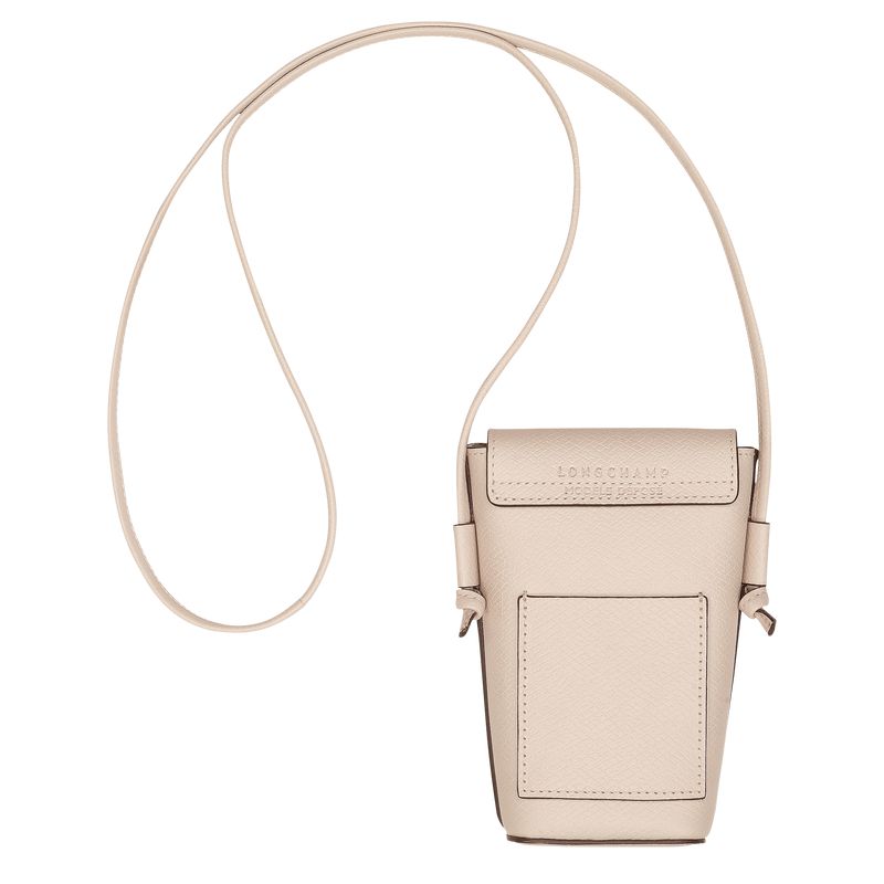 Beige Longchamp Épure With Leather Lace Men Phone Case | Indonesia-021ZVCDGU