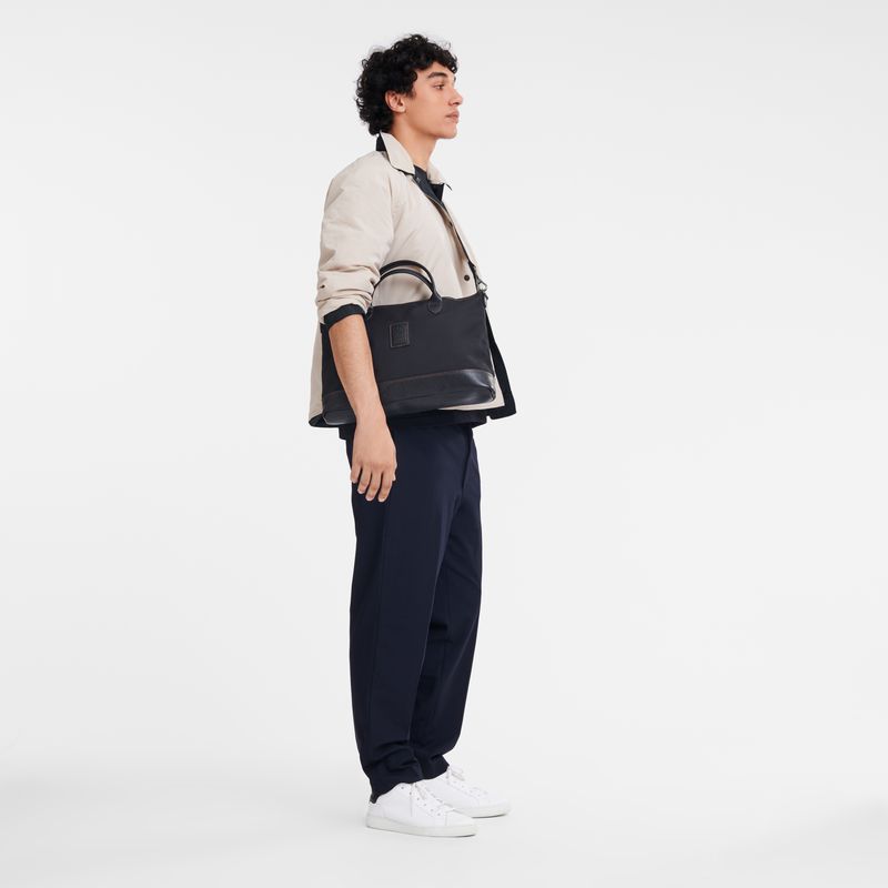 Black Longchamp Boxford S Men Briefcase | Indonesia-351FNLIAS
