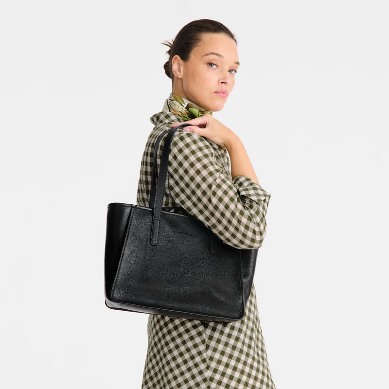 Black Longchamp Le Foulonné L Women Tote Bag | Indonesia-513OUDRBX