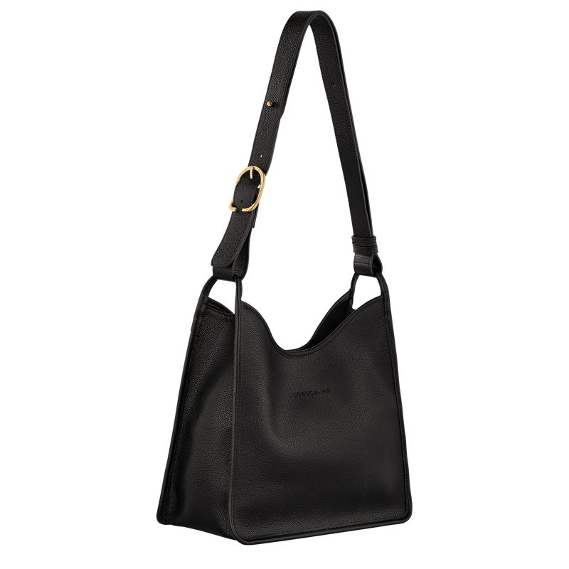 Black Longchamp Le Foulonné M Women Hobo Bag | Indonesia-564VNIQWG