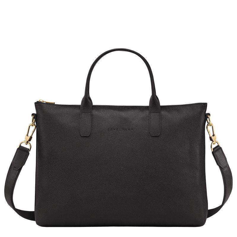 Black Longchamp Le Foulonné S Men Briefcase | Indonesia-462ERQLJK