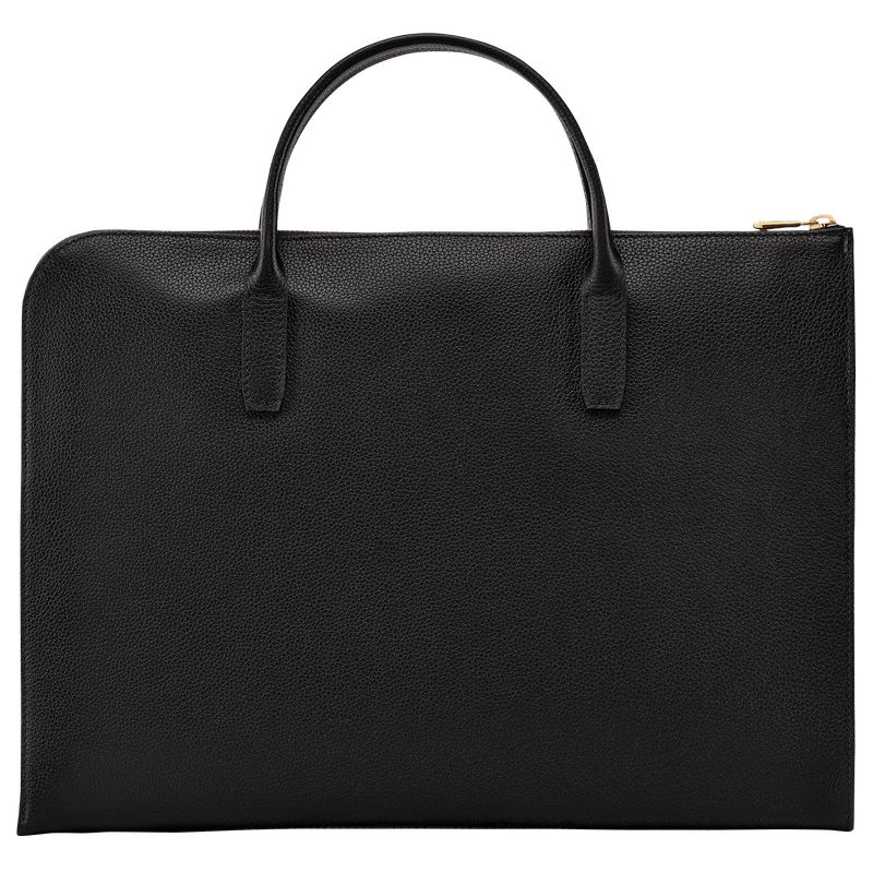 Black Longchamp Le Foulonné S Women Briefcase | Indonesia-960BMROKD