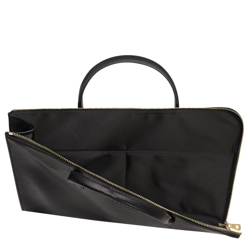 Black Longchamp Le Foulonné S Women Briefcase | Indonesia-960BMROKD