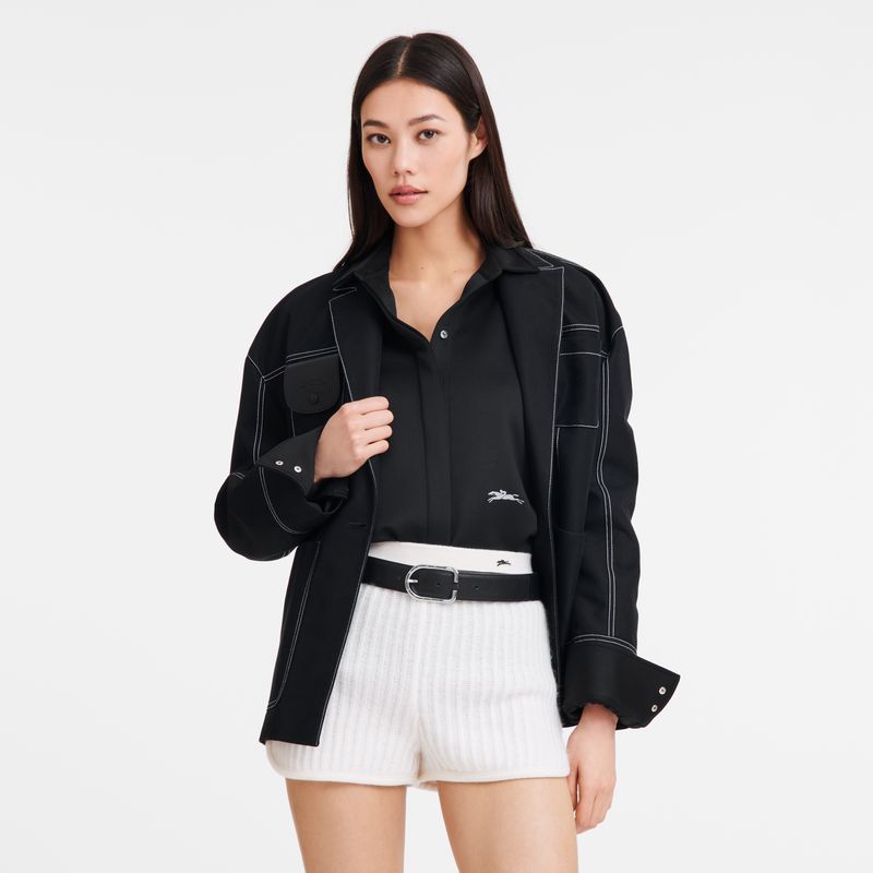 Black Longchamp Le Foulonné Women Belt | Indonesia-480WEYVNI