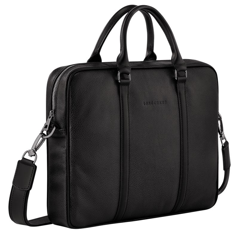 Black Longchamp Le Foulonné Xs Men Briefcase | Indonesia-270ROSHPE