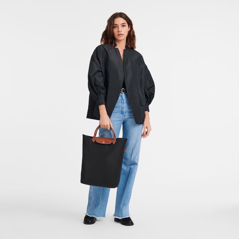Black Longchamp Le Pliage Original M Men Tote Bag | Indonesia-720DQMPRV