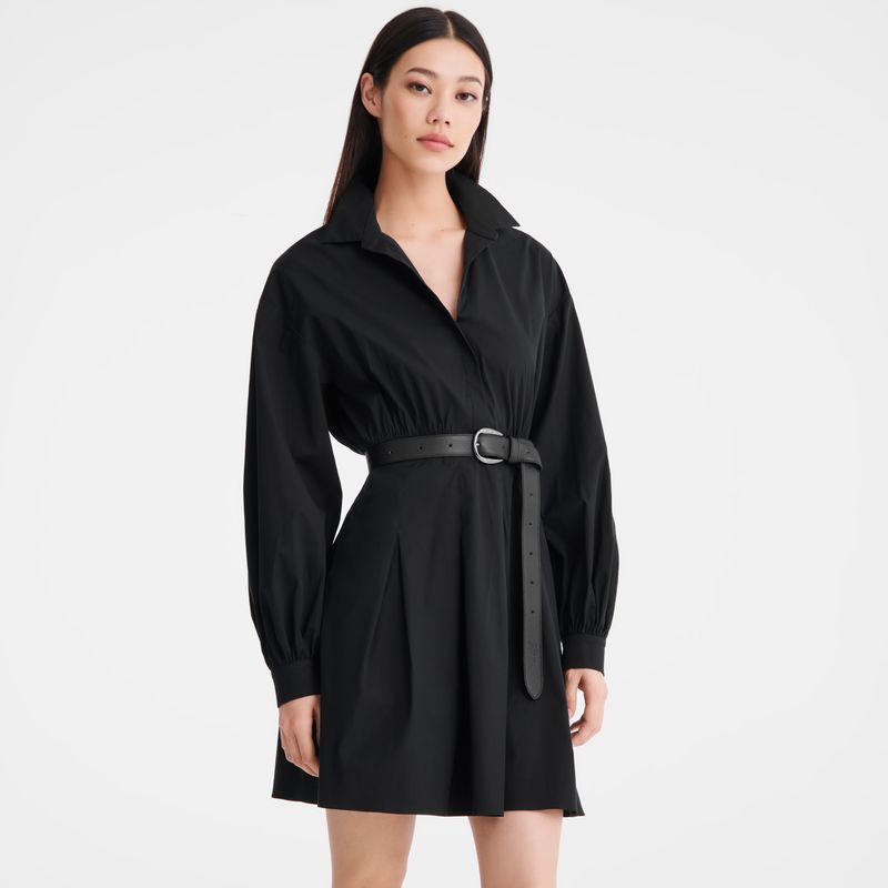 Black Longchamp Popelin Women Dress | Indonesia-681LCAYHS