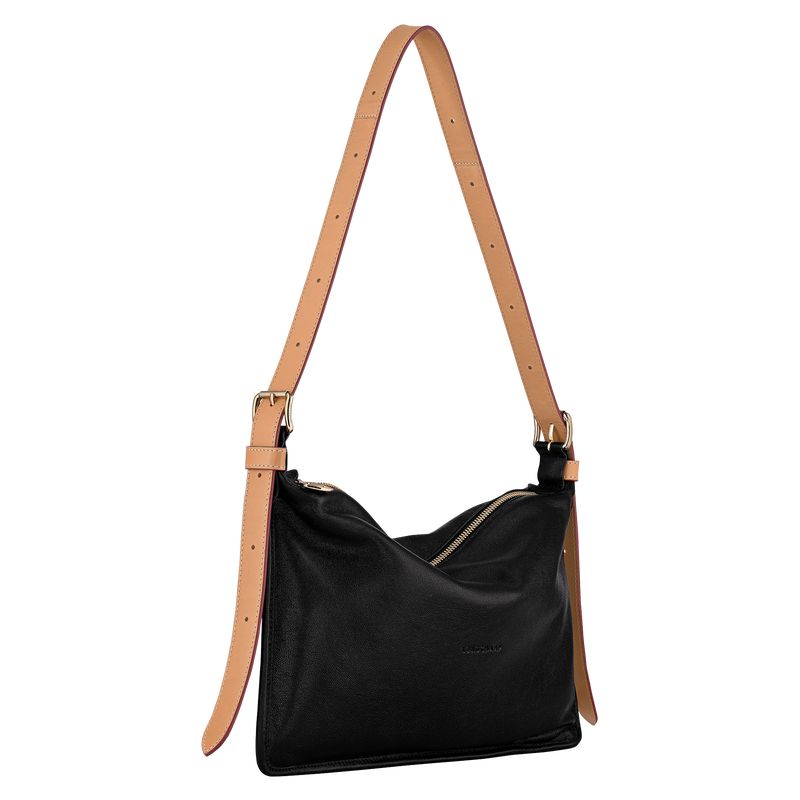 Black Longchamp Smoothie M Women Crossbody Bag | Indonesia-917TSUKPW
