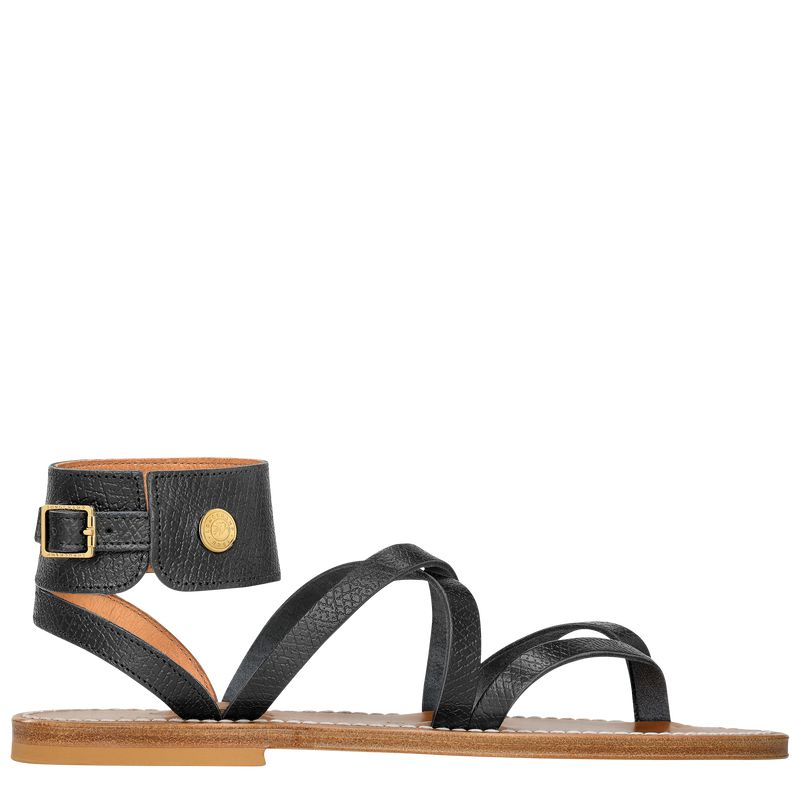 Black Longchamp X K.Jacques Women Sandals | Indonesia-964HGDOWC