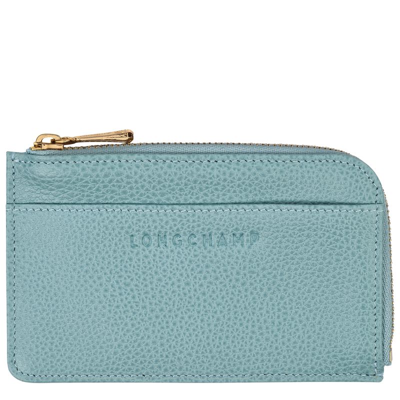 Blue Longchamp Le Foulonné Women Card Holder | Indonesia-204PFLSTA