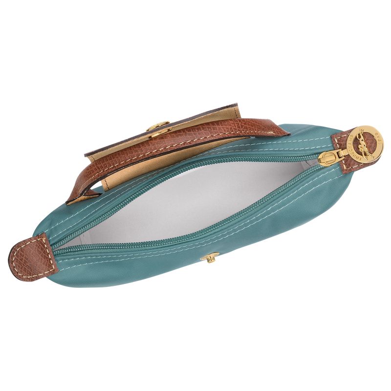 Blue Longchamp Le Pliage Original With Handle Women Pouch | Indonesia-091BYEVMA