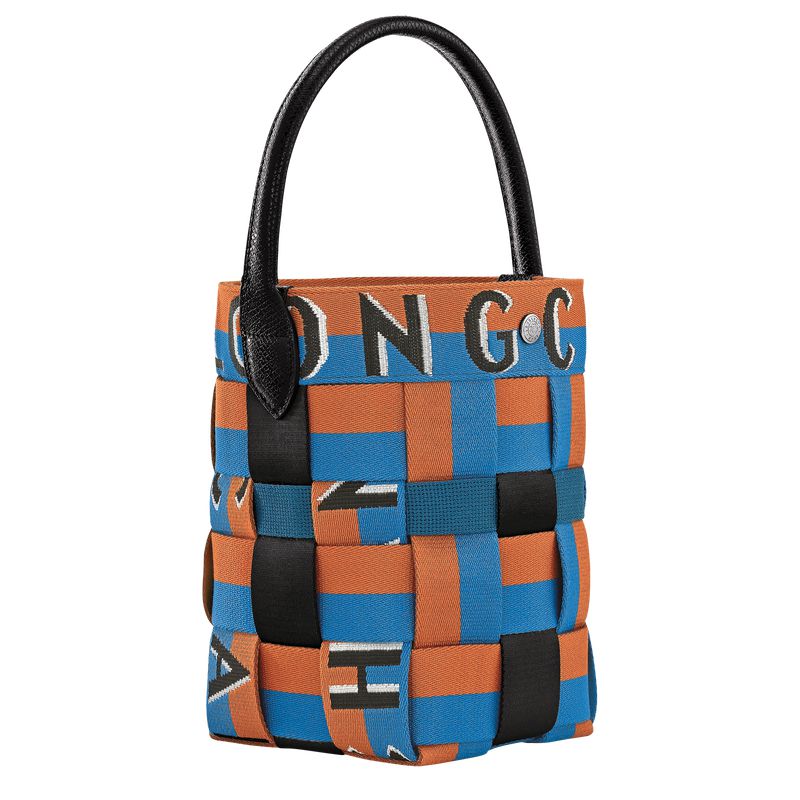 Blue / Orange Longchamp Re-play Xs Women Bucket Bag | Indonesia-186CXHUQZ