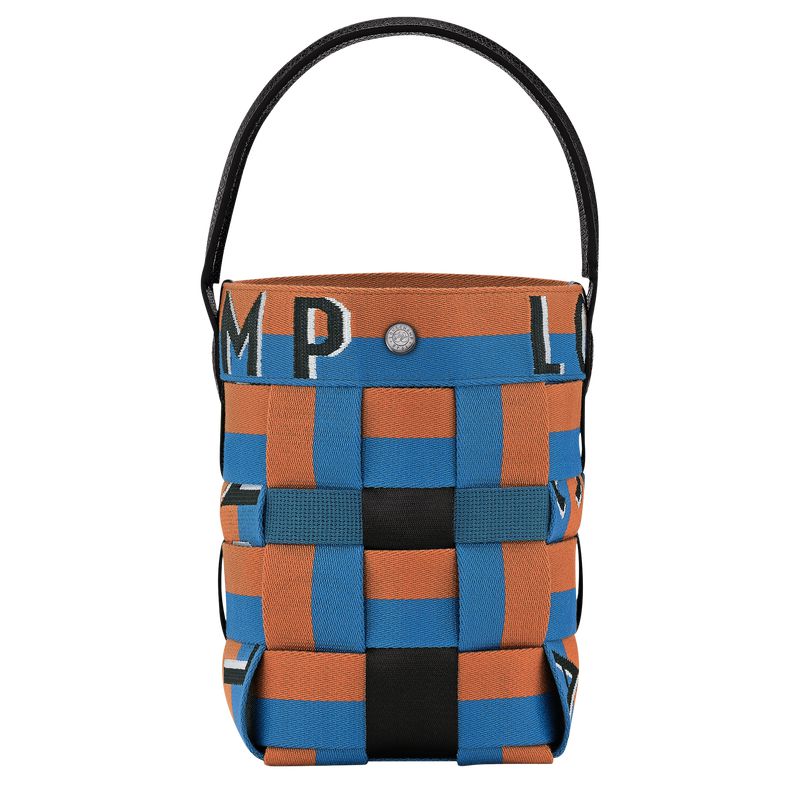 Blue / Orange Longchamp Re-play Xs Women Bucket Bag | Indonesia-186CXHUQZ