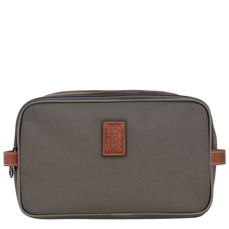 Brown Longchamp Boxford Men Toiletry Bags | Indonesia-754KEPJXG