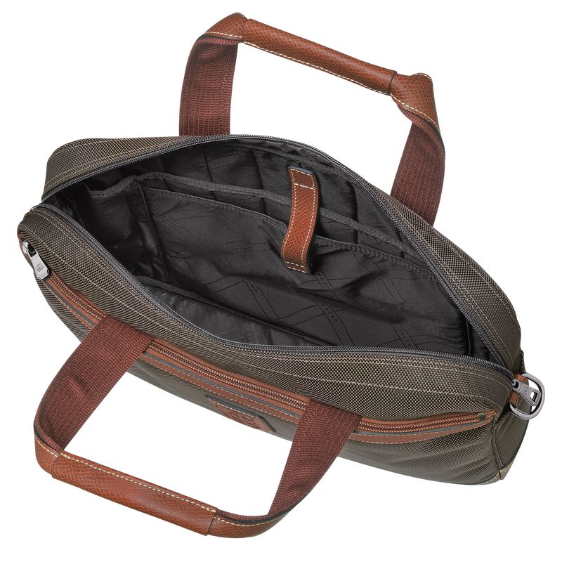 Brown Longchamp Boxford S Men Briefcase | Indonesia-942JYPLWF