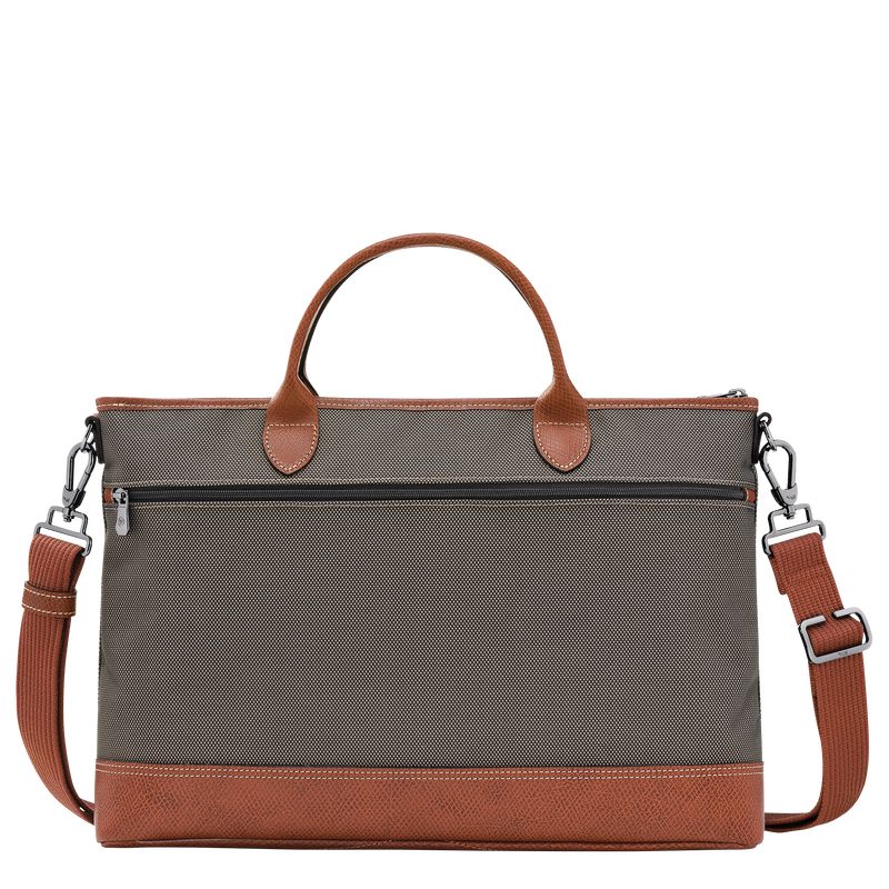 Brown Longchamp Boxford S Men Briefcase | Indonesia-471IWDPKS