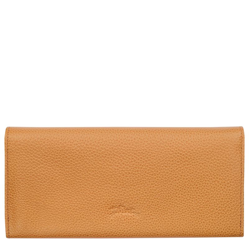 Brown Longchamp Le Foulonné Continental Women Wallet | Indonesia-832TUHXGD