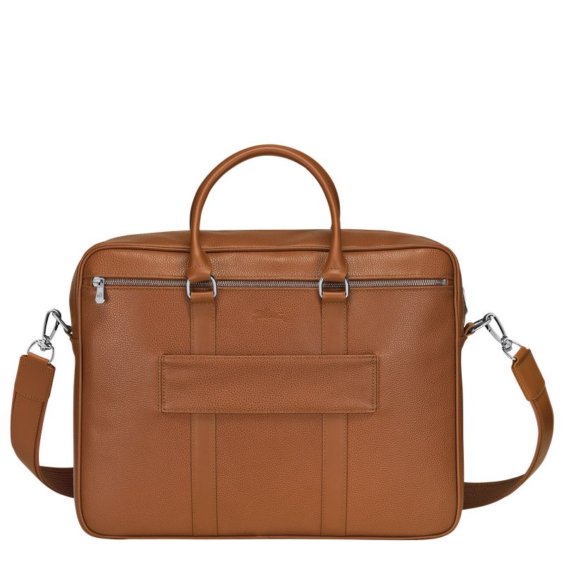 Brown Longchamp Le Foulonné M Men Briefcase | Indonesia-639SOUHAV