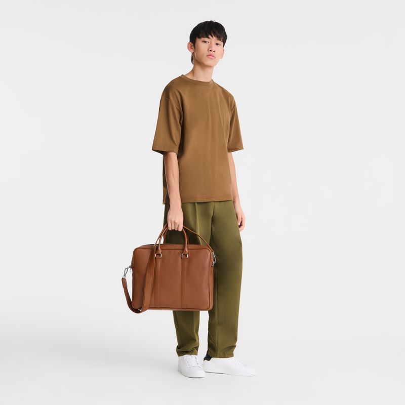 Brown Longchamp Le Foulonné M Women Briefcase | Indonesia-651IOMCDB