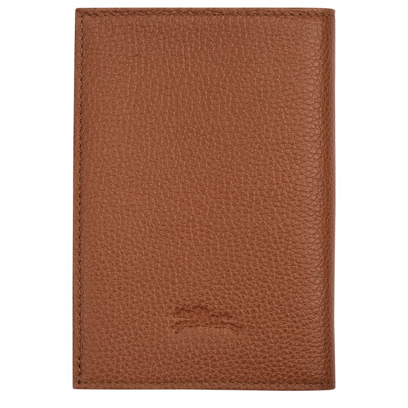 Brown Longchamp Le Foulonné Men Passport Holder | Indonesia-349MRPIAC