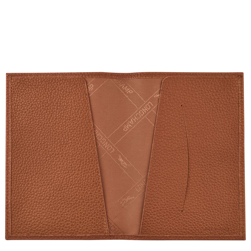 Brown Longchamp Le Foulonné Men Passport Holder | Indonesia-349MRPIAC