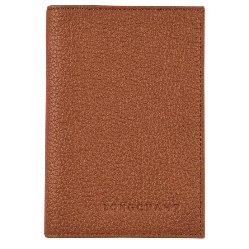 Brown Longchamp Le Foulonné Men Passport Holder | Indonesia-349MRPIAC