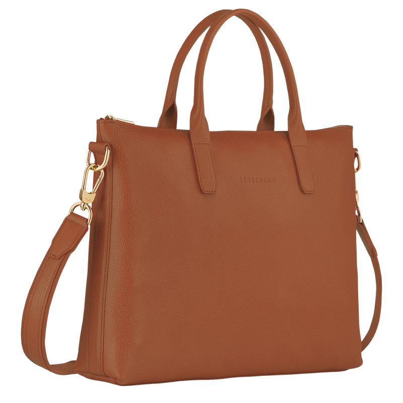 Brown Longchamp Le Foulonné S Men Briefcase | Indonesia-036RUDKTP