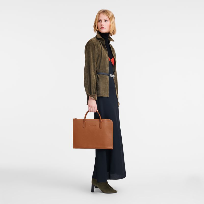 Brown Longchamp Le Foulonné S Women Briefcase | Indonesia-015VTPFCH