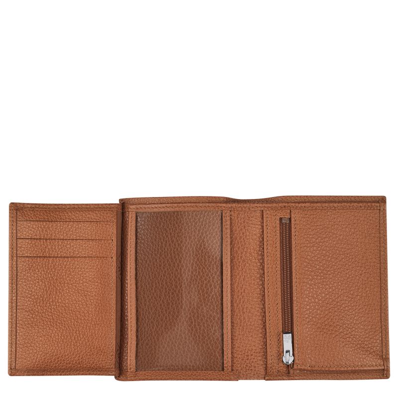 Brown Longchamp Le Foulonné Women Wallet | Indonesia-908FONIGY