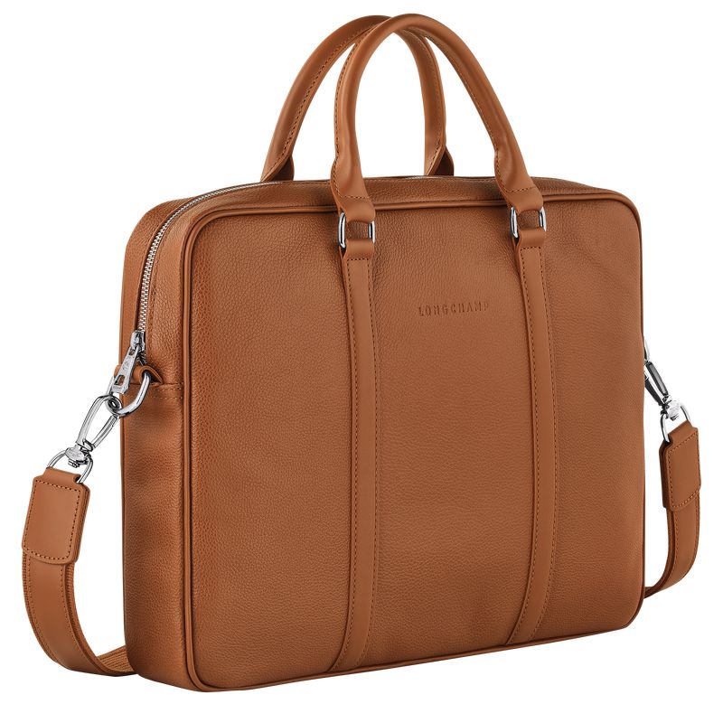 Brown Longchamp Le Foulonné Xs Men Briefcase | Indonesia-201BGFRHN