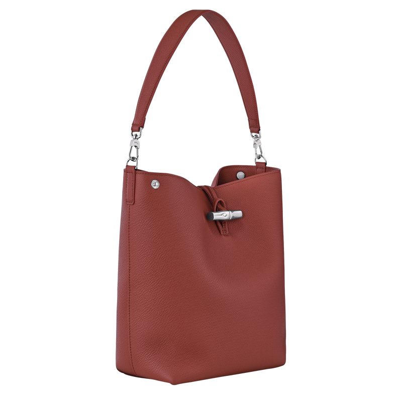 Brown Longchamp Le Roseau M Women Shoulder Bag | Indonesia-526UYHPKC