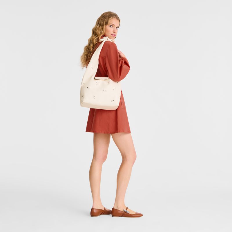 Cream Longchamp Le Pliage Xtra M Women Shoulder Bag | Indonesia-570IUBQMP