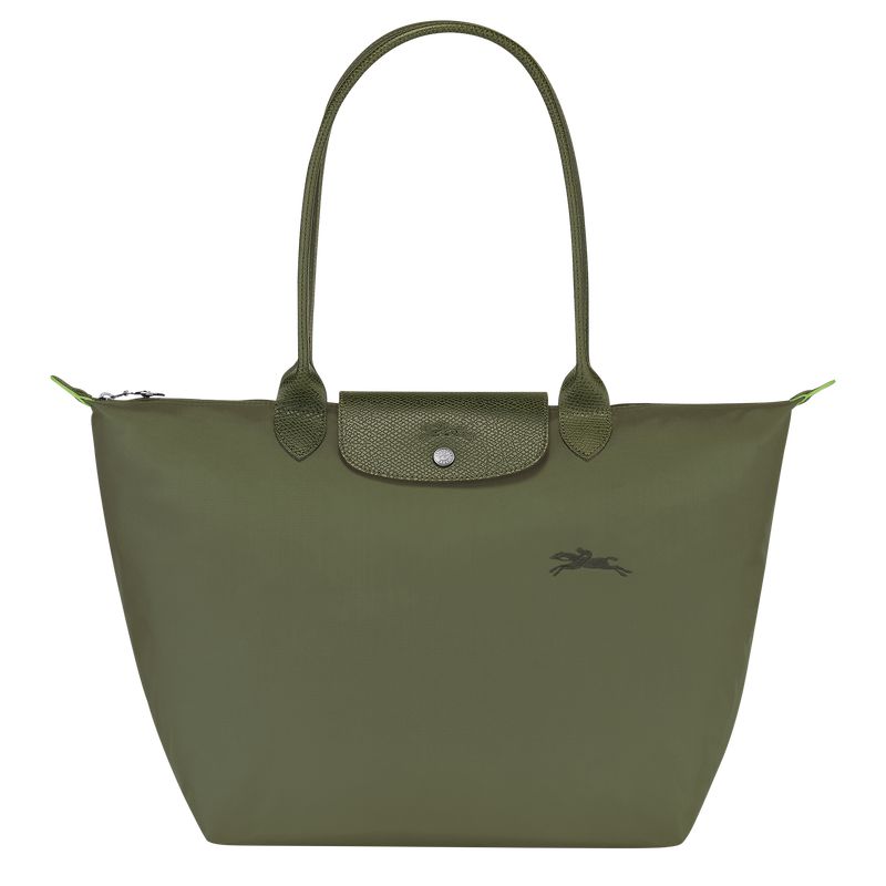 Dark Green Longchamp Le Pliage Green L Women Tote Bag | Indonesia-142CEASXD