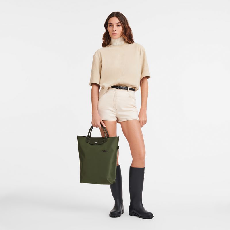 Dark Green Longchamp Le Pliage Green M Men Tote Bag | Indonesia-284EUJQAG