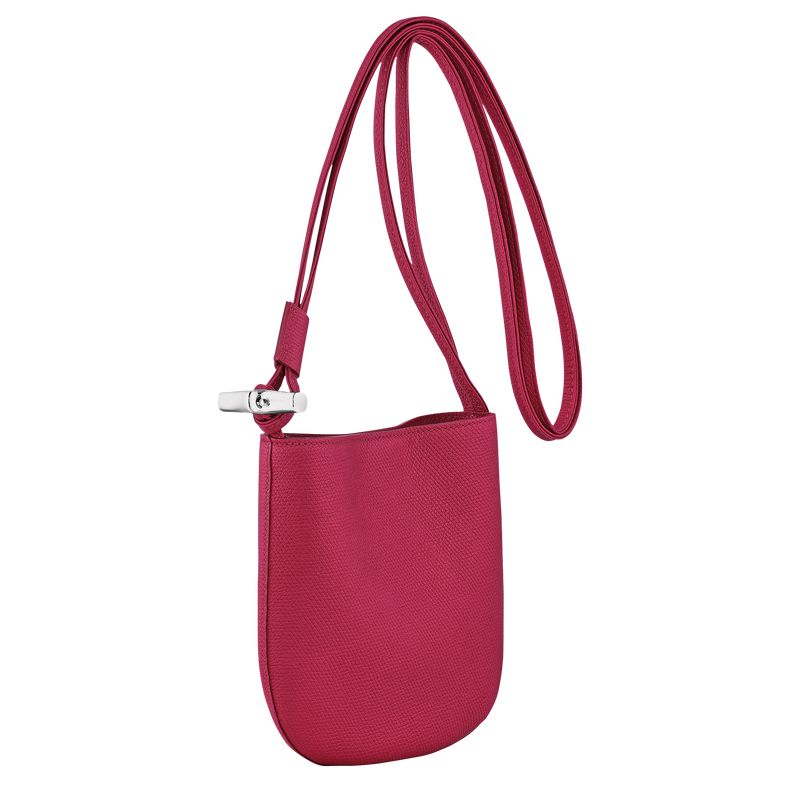 Dark Pink Longchamp Le Roseau S Women Crossbody Bag | Indonesia-634RLQSMV