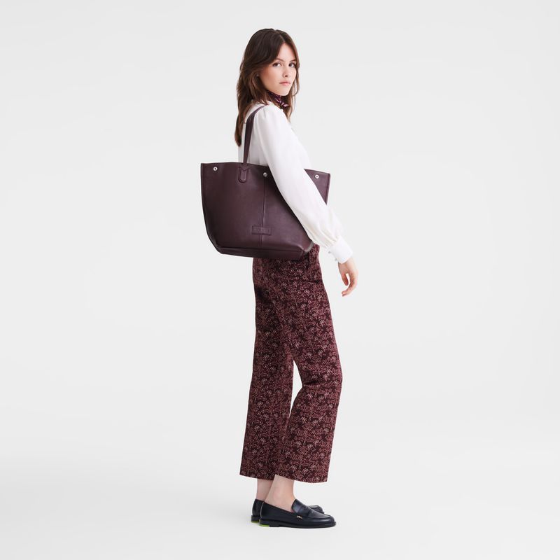 Dark Purple Longchamp Essential L Men Tote Bag | Indonesia-068AWZRXG