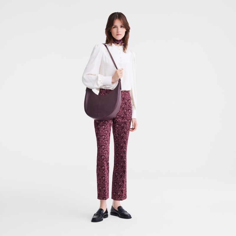 Dark Purple Longchamp Essential L Women Crossbody Bag | Indonesia-217NIARST