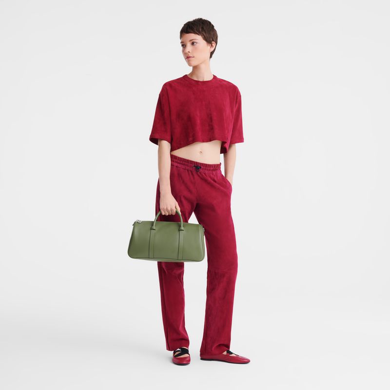 Green Longchamp Daylong L Women Handbag | Indonesia-391KIOEDG
