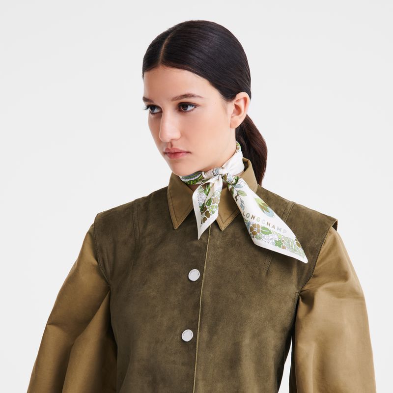 Green / Multicolor Longchamp Forêt 50 Women Scarf | Indonesia-940UBTOFV